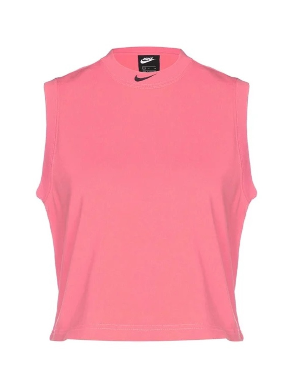 Nike Coral Crop Tank with Black Swoosh